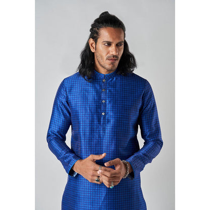 Bubber Blu Benson Prussian Navy Blue Kurta
