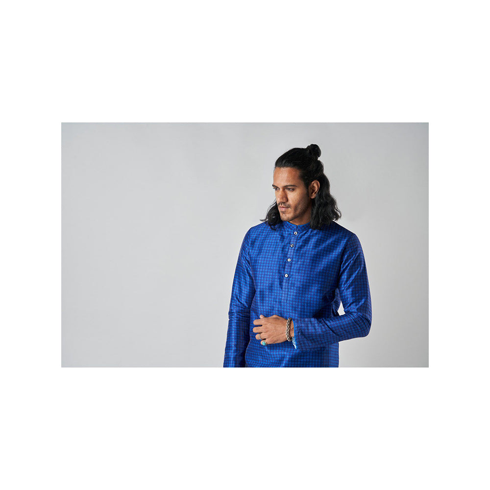 Bubber Blu Benson Prussian Navy Blue Kurta