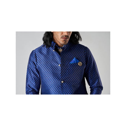 Bubber Blu Braiden Bandhi Orbit Navy Blue Nehru Jacket