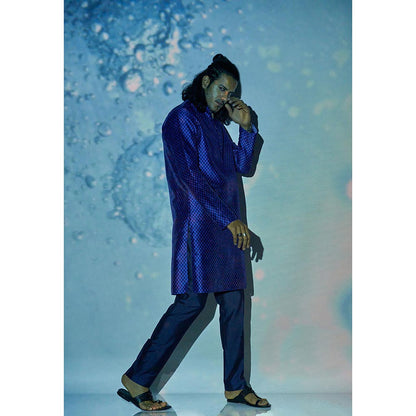 Bubber Blu Hudson Navy Orbit Kurta