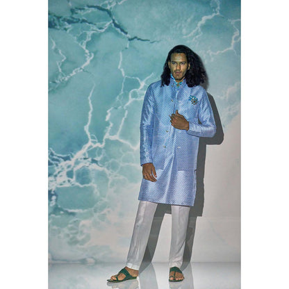 Bubber Blu Bastian Sky Compass Rose Kurta