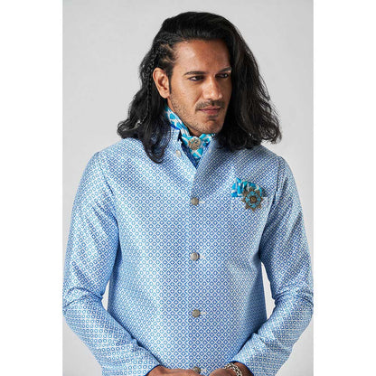 Bubber Blu Bastian Sky Compass Rose Kurta