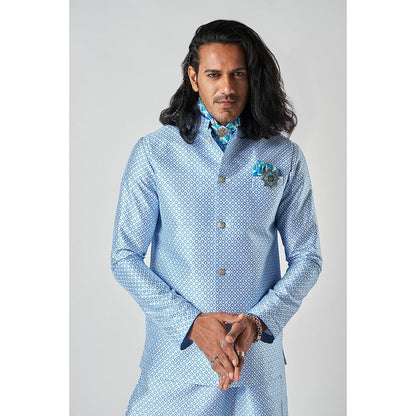 Bubber Blu Bastian Sky Compass Rose Kurta