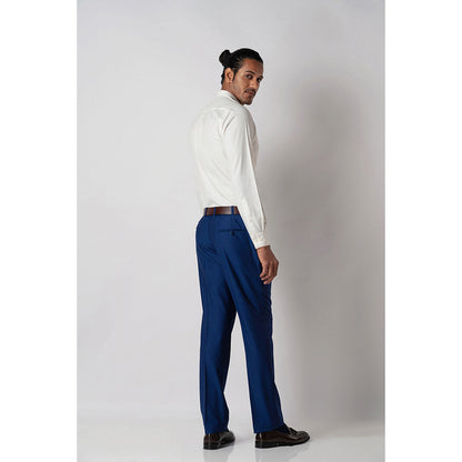 Bubber Blu Blanca Off White Chinese Collar Shirt