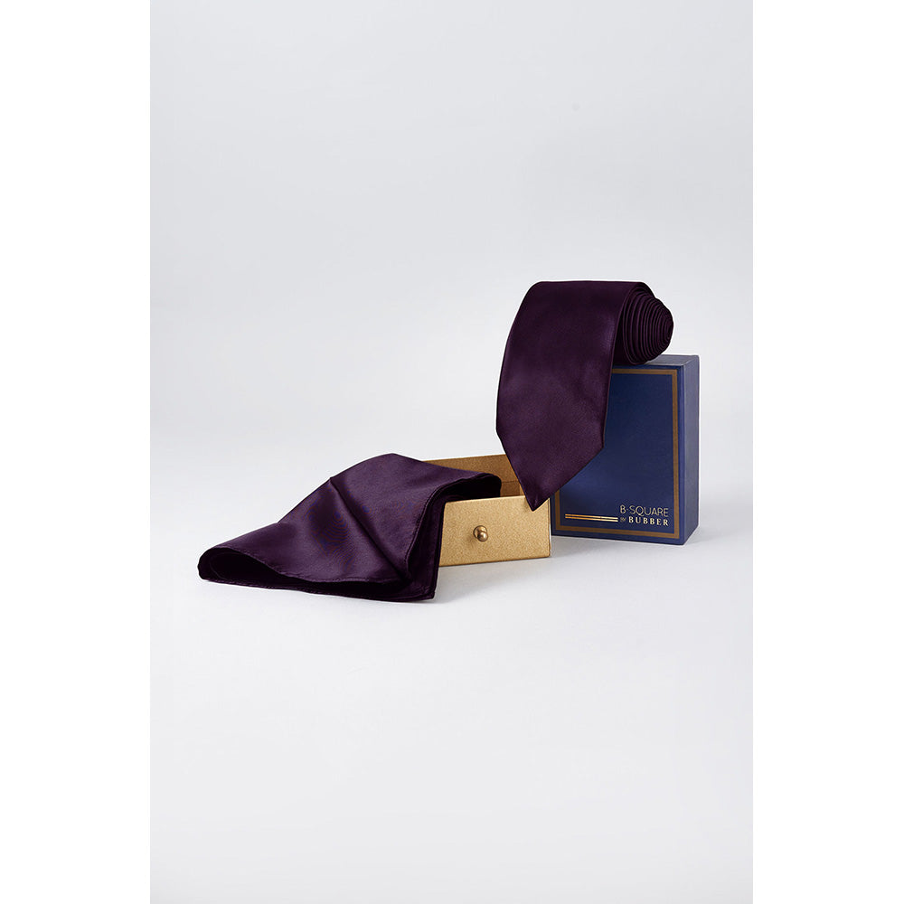 Bubber Couture Claret Necktie and Pocket Square Set (Set of 2)