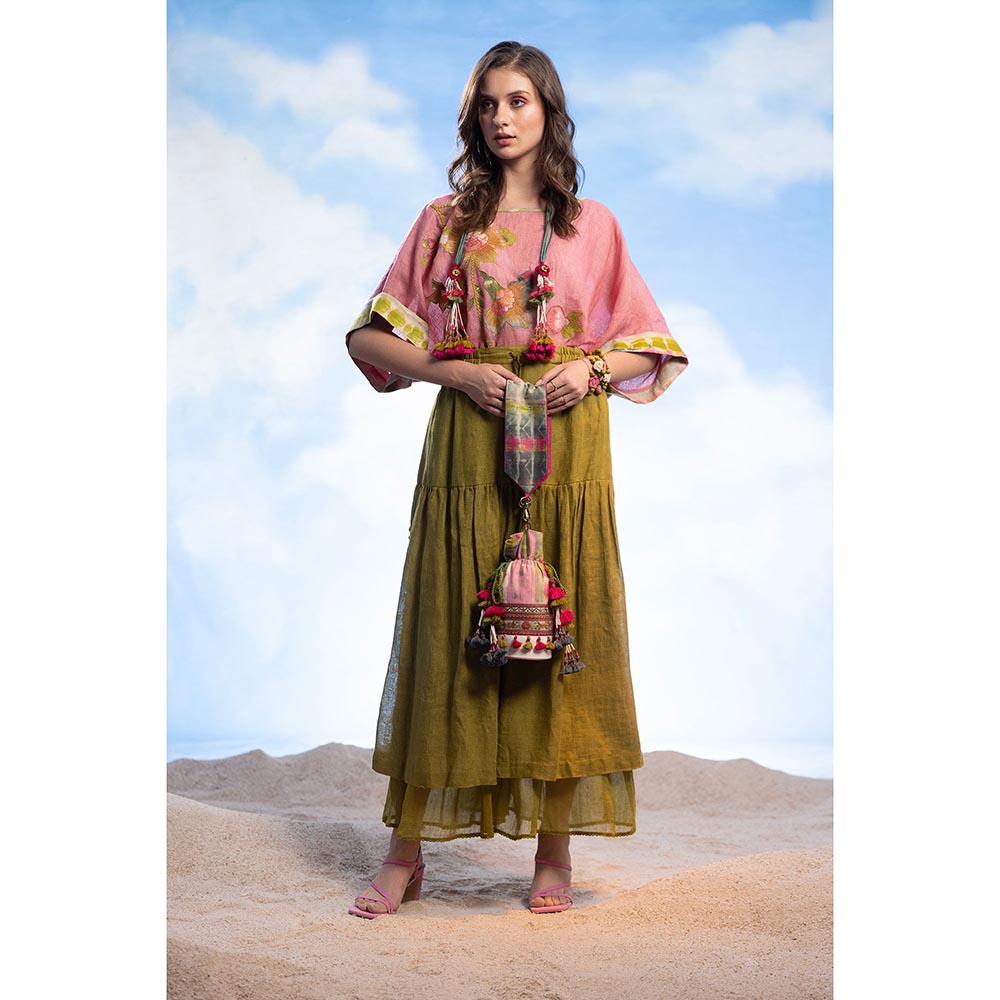CAPISVIRLEO Embroidered Linen Top