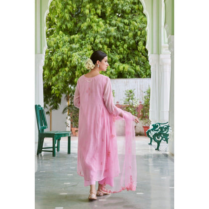 CHARU MAKKAR Light Pink Kurta with Palazzo (Set of 2)