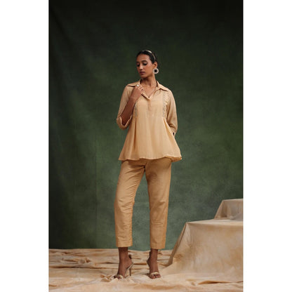CHARU MAKKAR Beige Diva Co-Ord (Set of 3)