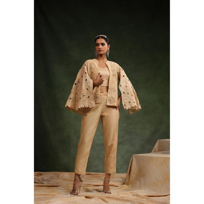 CHARU MAKKAR Beige Bond Girl Co-Ord (Set of 3)