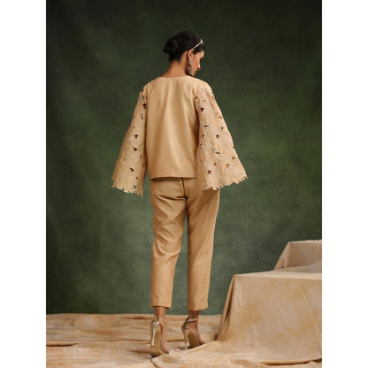 CHARU MAKKAR Beige Bond Girl Co-Ord (Set of 3)