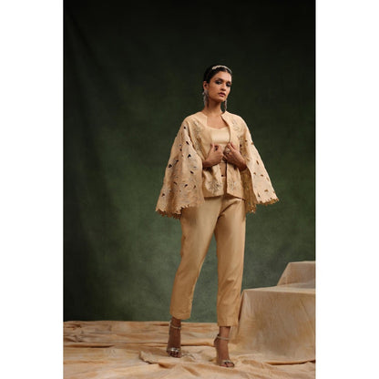 CHARU MAKKAR Beige Bond Girl Co-Ord (Set of 3)