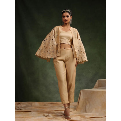 CHARU MAKKAR Beige Bond Girl Co-Ord (Set of 3)