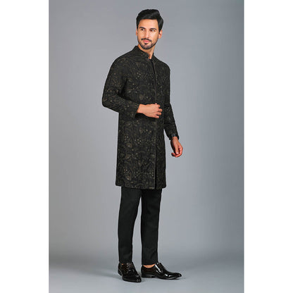 CHAR CHAAND Black Elegance Thread Embroidered Kurta