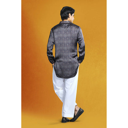 CHAR CHAAND Blue Kaleidoscopic Printed Kurta