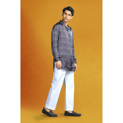 CHAR CHAAND Blue Kaleidoscopic Printed Kurta