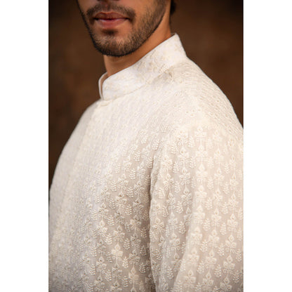 CHAR CHAAND Men Ivory Kurta
