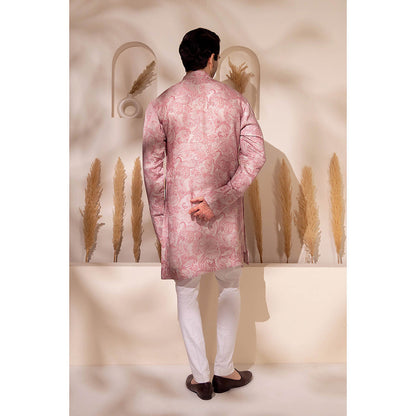 CHAR CHAAND Pink Blush Paisley Printed Kurta