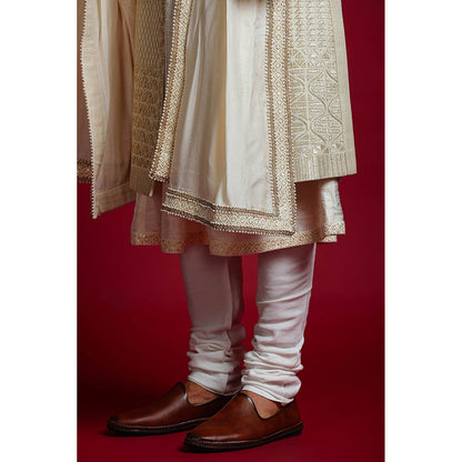 CHAR CHAAND Luxe Ivory Sherwani Set