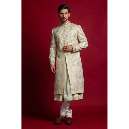 CHAR CHAAND Ivory Majesty Sherwani Set