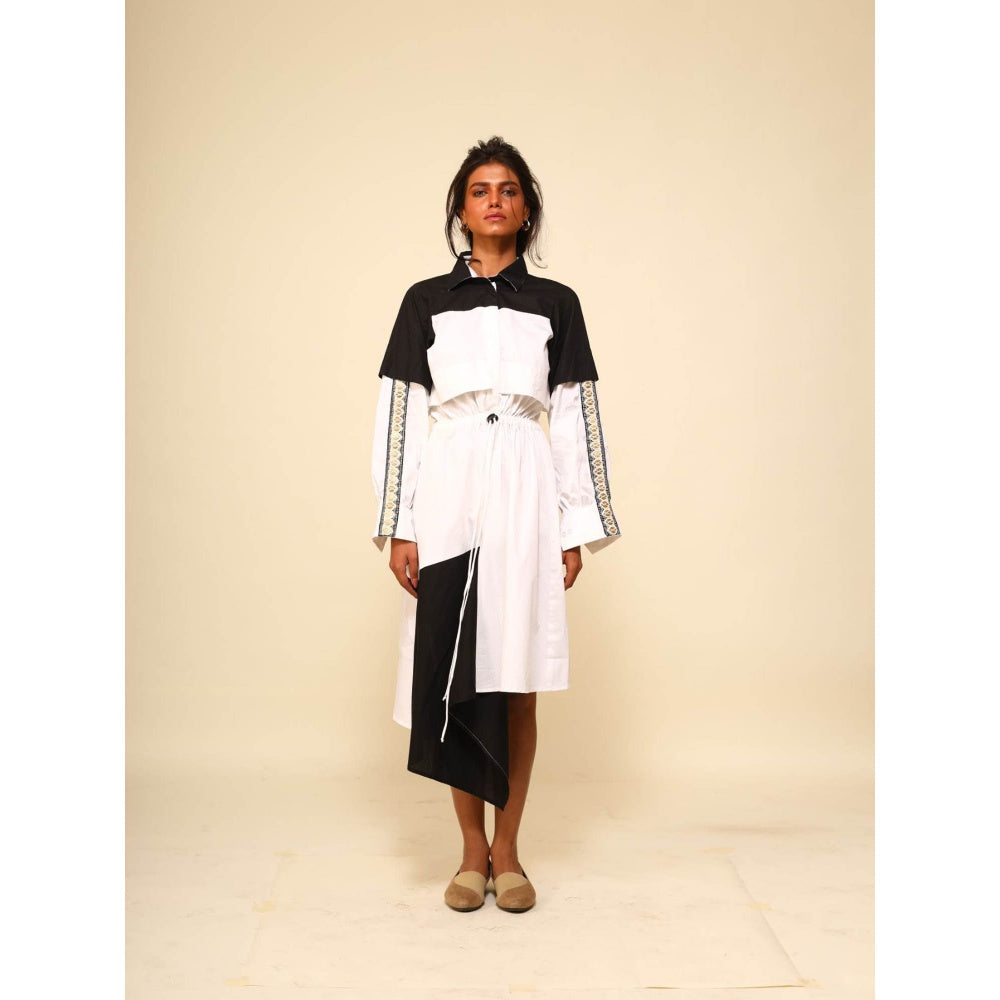 September Spring Black Soho-Boho Dress
