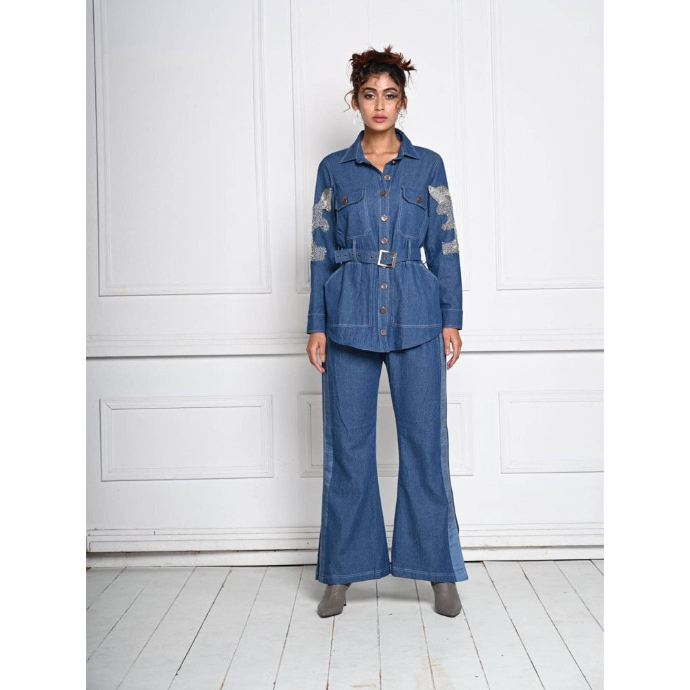 September Spring Blue Star Lit Denim Co-Ord (Set of 3)
