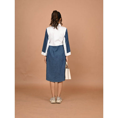 September Spring Blue Denim Dress