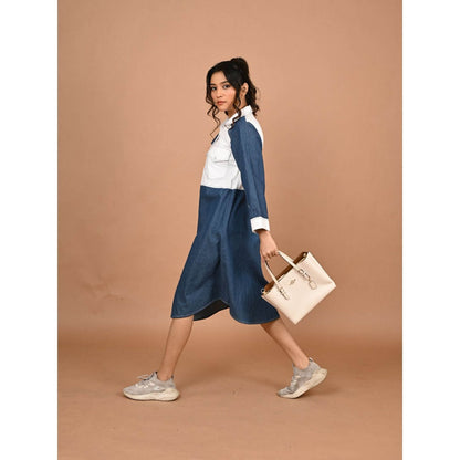 September Spring Blue Denim Dress