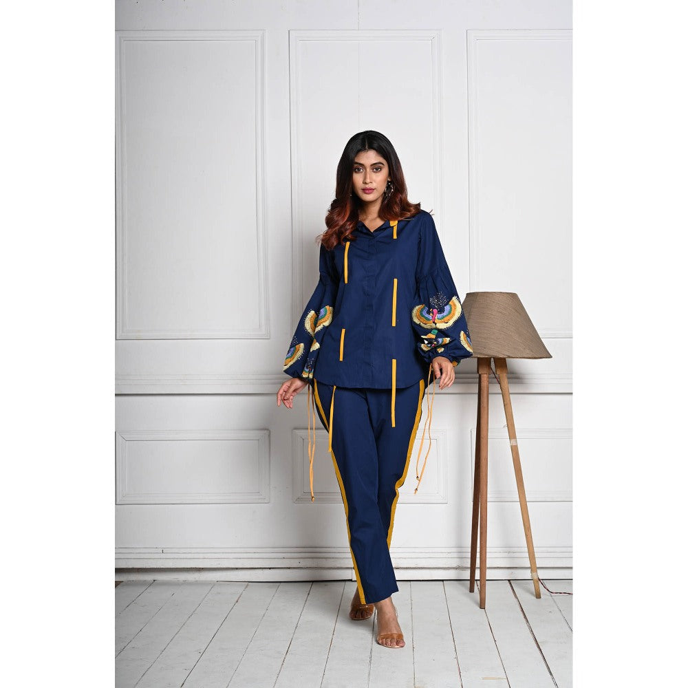September Spring The Bird Embroidered Co-Ord (Set of 2)