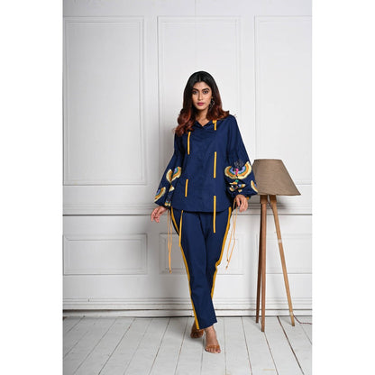 September Spring The Bird Embroidered Co-Ord (Set of 2)