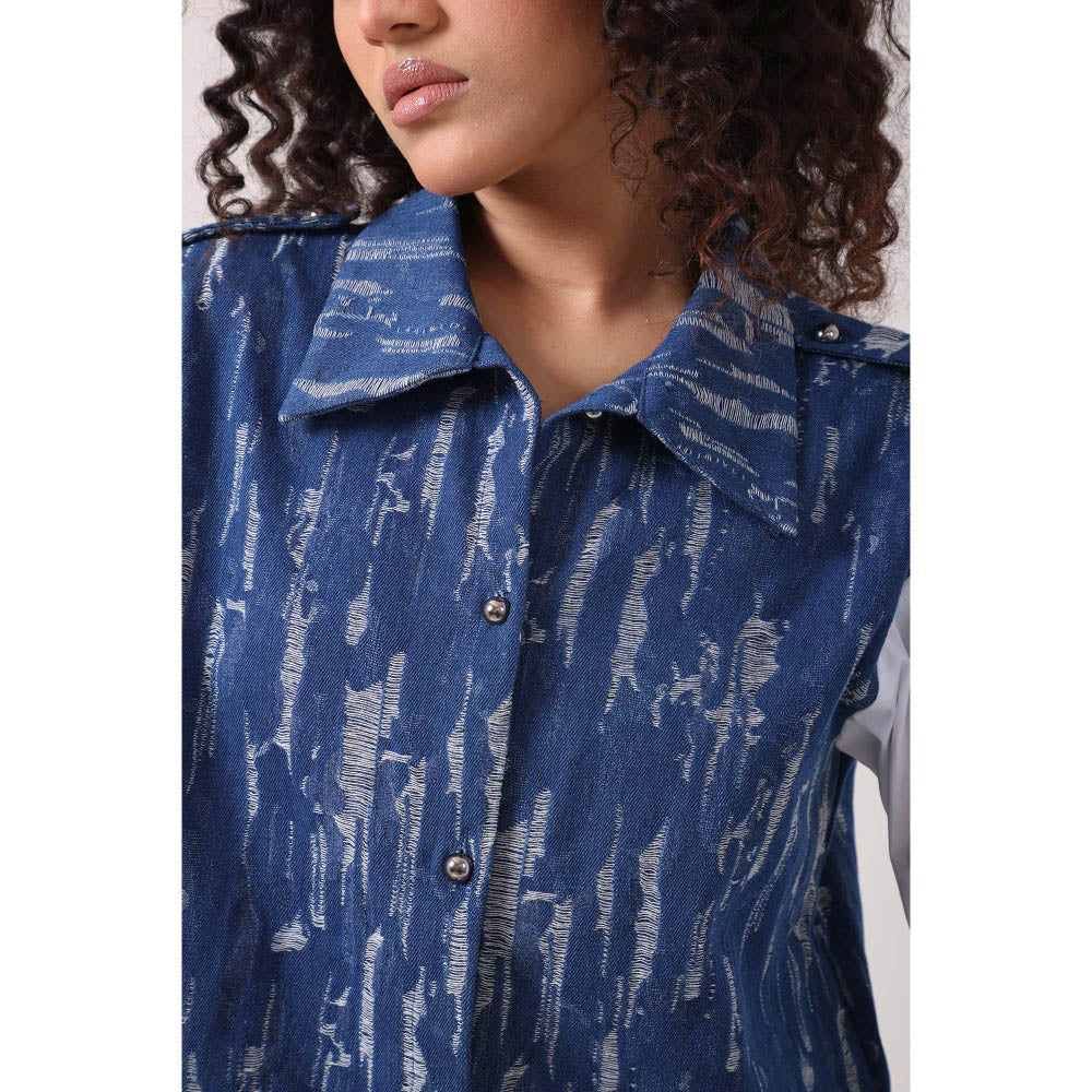 September Spring Rugged Denim Co-Ord Set - Blue