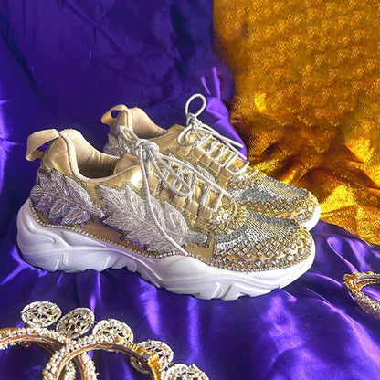 Chal Jooti Royal Gold Silvercrest Sneakers