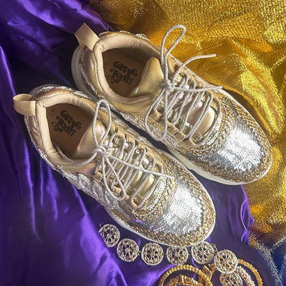 Chal Jooti Royal Gold Silvercrest Sneakers