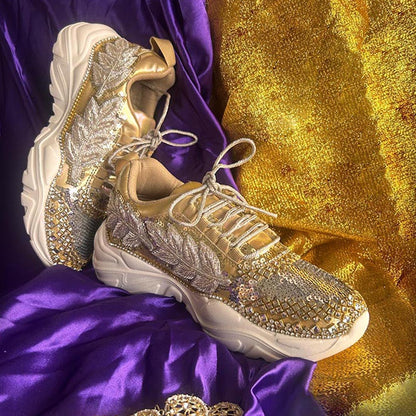 Chal Jooti Royal Gold Silvercrest Sneakers