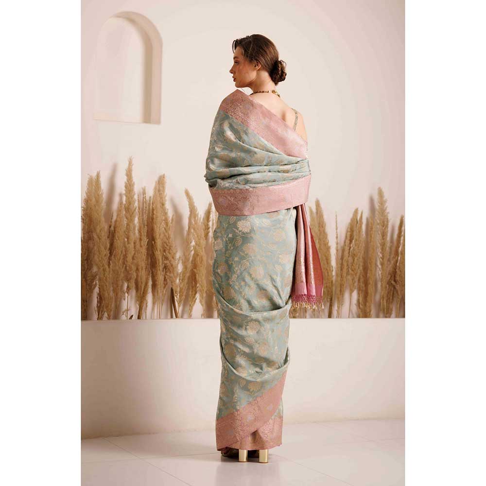 CHHAYA MEHROTRA Multicolour Falak Saree with Stitched Blouse