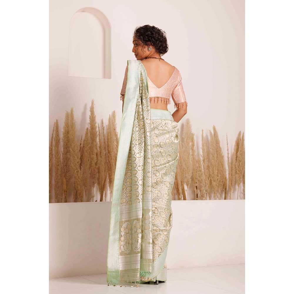 CHHAYA MEHROTRA Multicolour Mishika Saree with Stitched Blouse