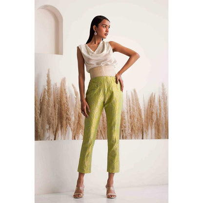 CHHAYA MEHROTRA Ivory Top And Pant Coord (Set of 2)