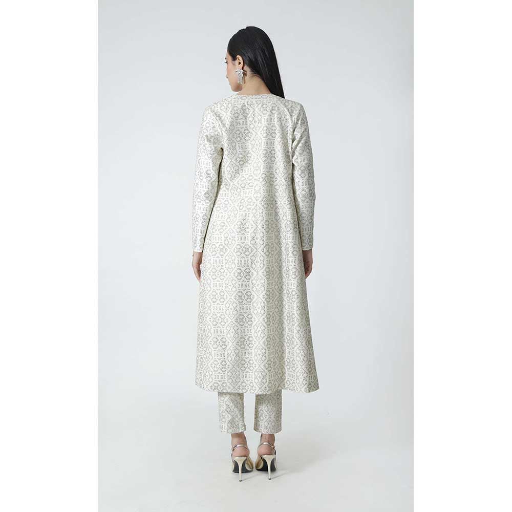 CHHAYA MEHROTRA Ivory Dione Jacket with Bralette and Pant (Set of 3)