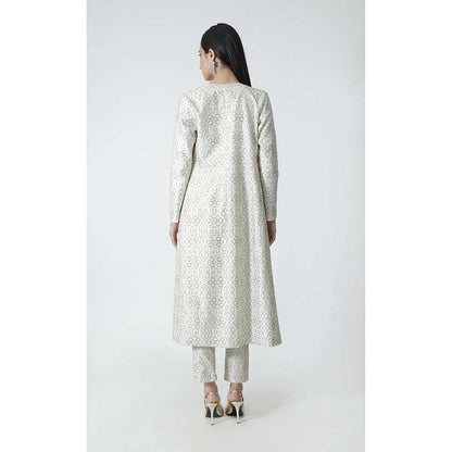 CHHAYA MEHROTRA Ivory Dione Jacket with Bralette and Pant (Set of 3)