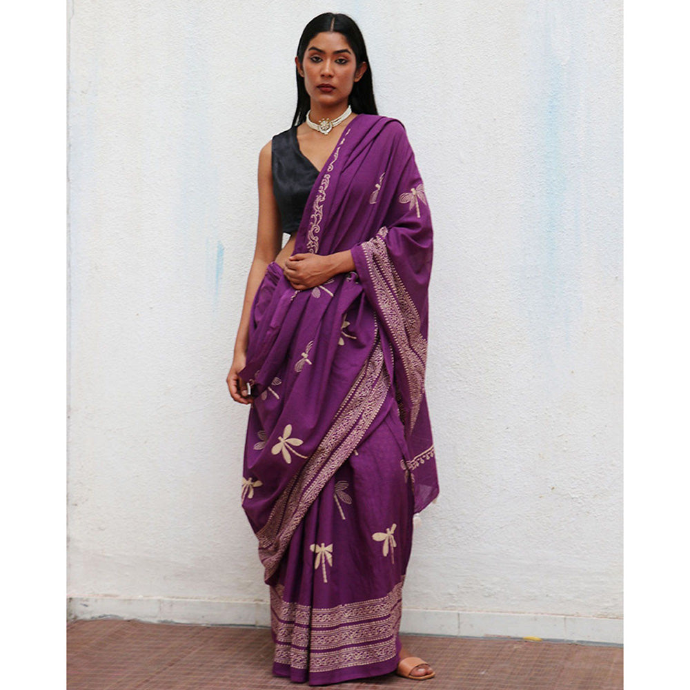 Chidiyaa Renaissance Cotton Saree Fmtm with Unstitched Blouse
