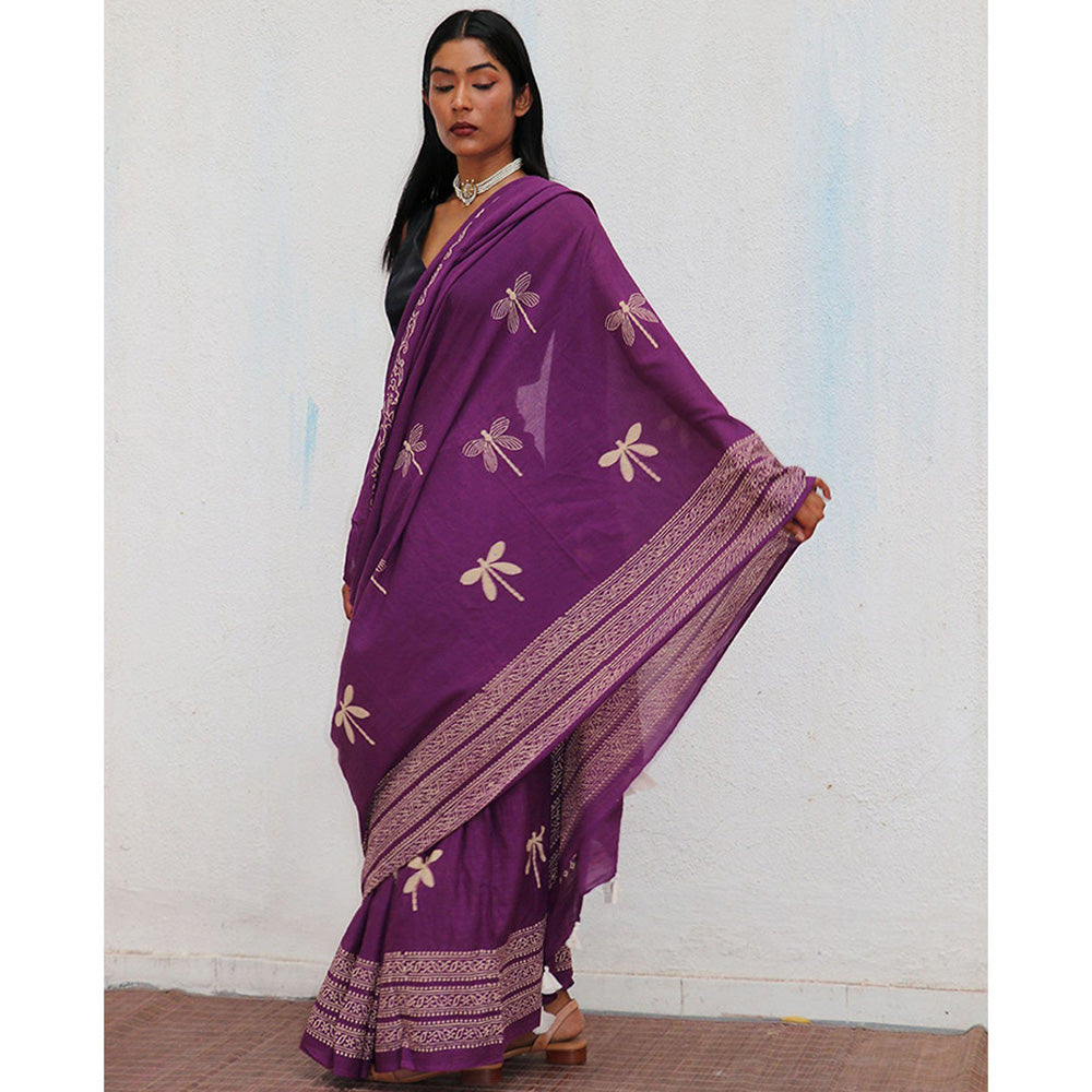 Chidiyaa Renaissance Cotton Saree Fmtm with Unstitched Blouse