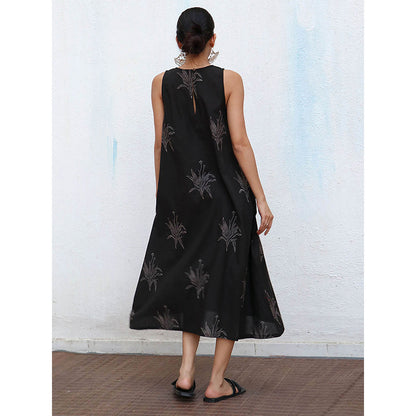 Chidiyaa Nomad Zita Block printed Cotton Dress