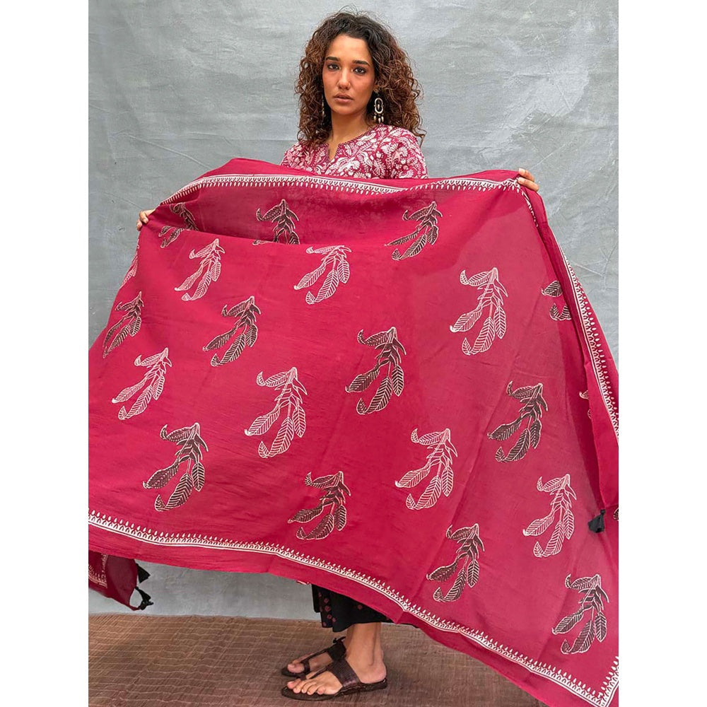 Chidiyaa Pink Soil Hues Of Horizon Ed Cotton Dupatta
