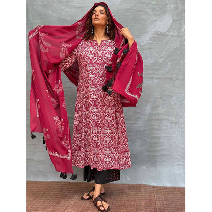 Chidiyaa Pink Soil Hues Of Horizon Ed Cotton Dupatta