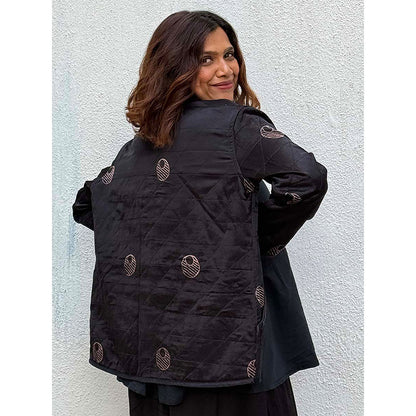 Chidiyaa Multi-Colour Sardi Ki Dhoop Moonchild Mashru Silk Reversible Jacket