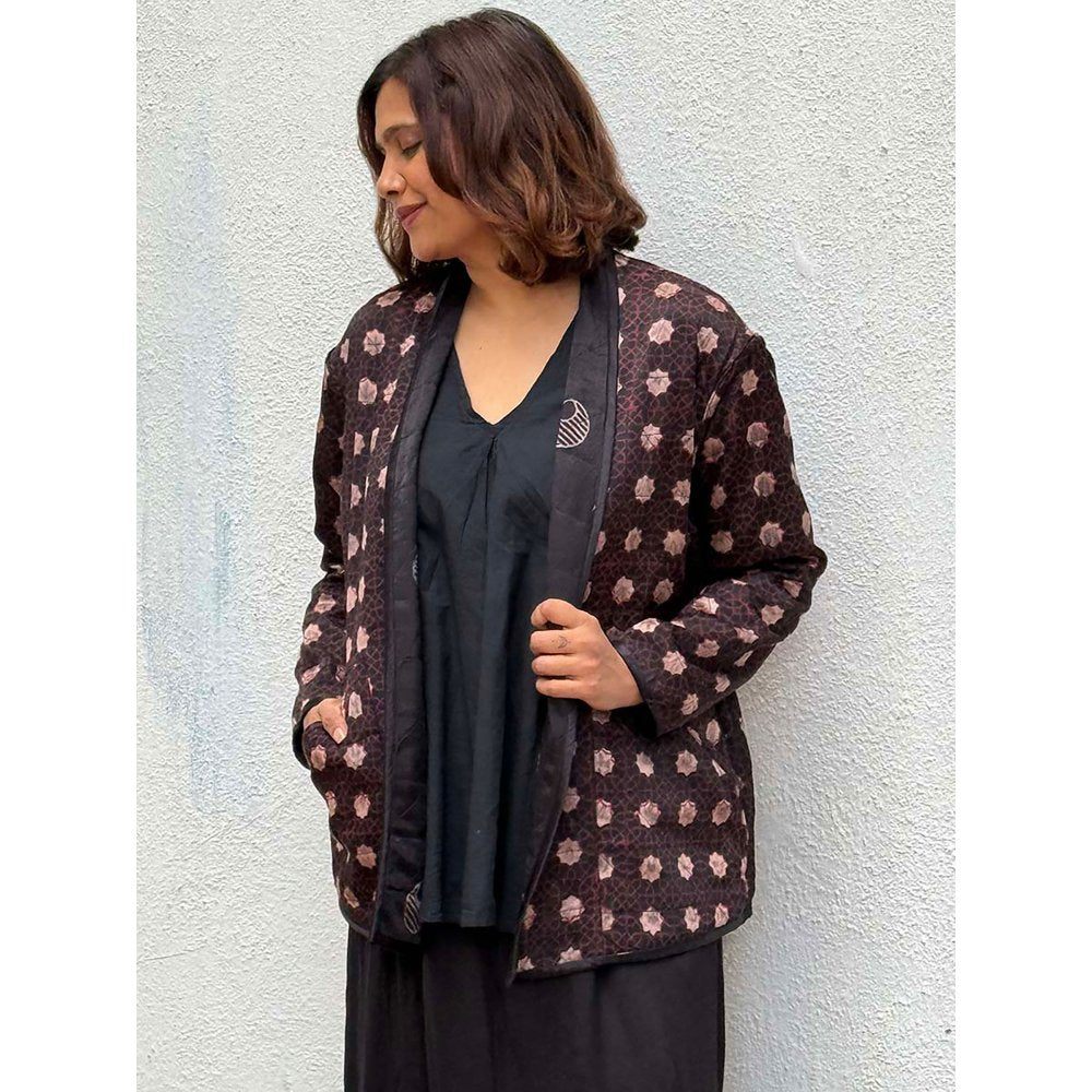 Chidiyaa Multi-Colour Sardi Ki Dhoop Moonchild Mashru Silk Reversible Jacket