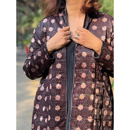 Chidiyaa Multi-Colour Sardi Ki Dhoop Moonchild Mashru Silk Reversible Jacket