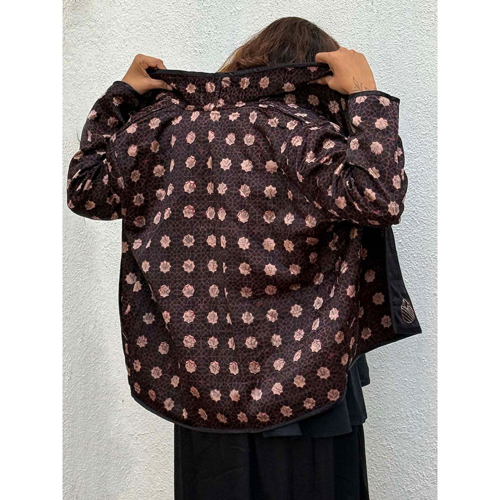 Chidiyaa Multi-Colour Sardi Ki Dhoop Moonchild Mashru Silk Reversible Jacket