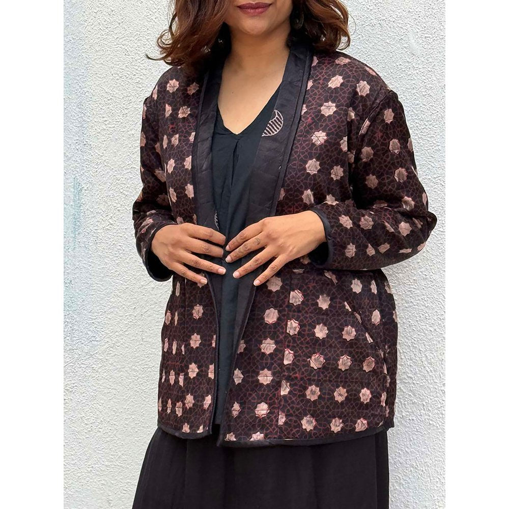 Chidiyaa Multi-Colour Sardi Ki Dhoop Moonchild Mashru Silk Reversible Jacket