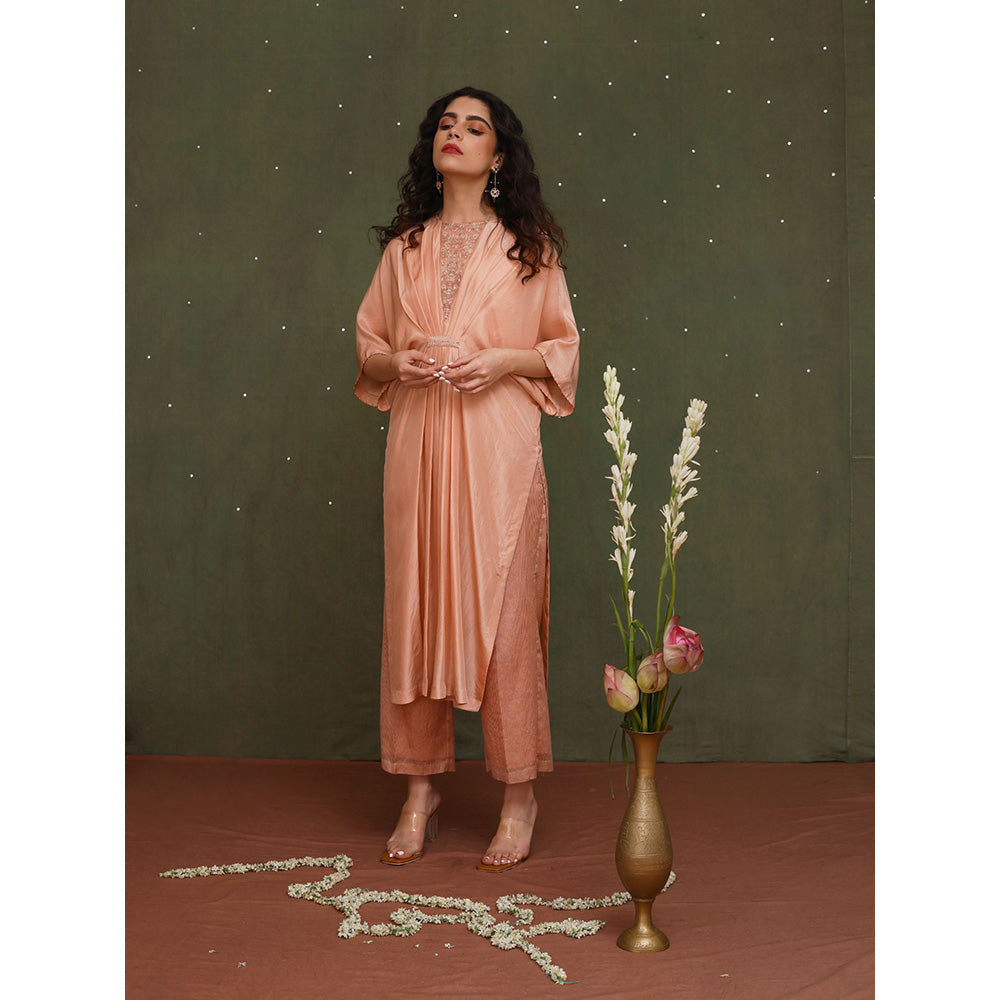 Chokhi Chorri Peach Chandra Kaftan (Set of 2)