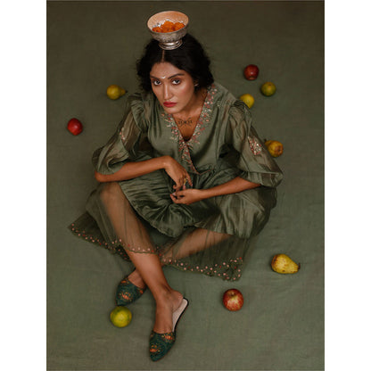 Chokhi Chorri Green Nisha Kurta (Set of 2)